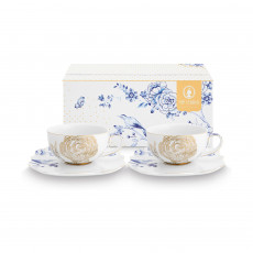 Pip Studio Royal White Teetassen Set 4-tlg. im GK 0,25 L