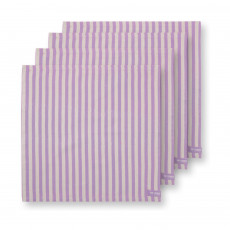 Pip Studio Stripes Lilac Textilservietten Set 4-tlg. 40x40cm