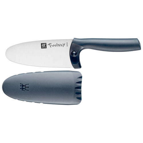Zwilling Twinny Nóż kuchenny dla dzieci niebieski z osłoną na palce 10 cm