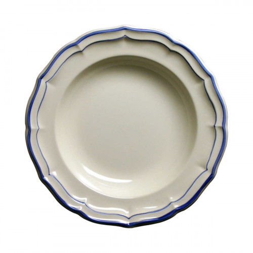 Gien Fayencerie Filets Bleus Talerz zupy 22,5 cm