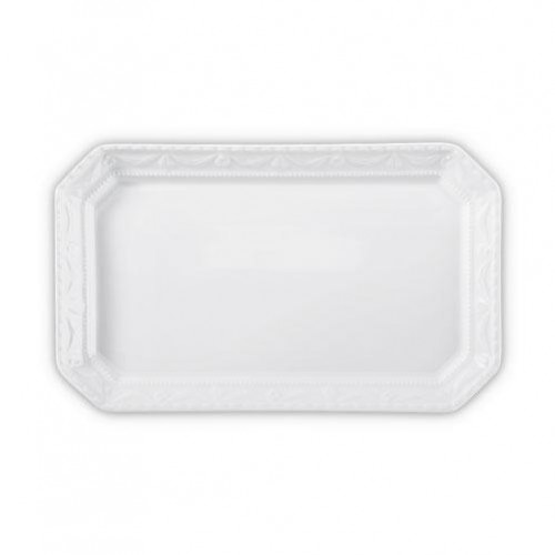 KPM Berlin Kurland Weiß Talerz do cukru 25 x 15 cm