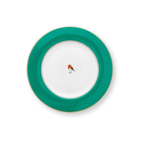 Pip Studio Love Birds Emerald-Green talerz do chleba zielony 17 cm