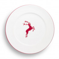 Gmundner Keramik Roter Hirsch Talerz gourmet d: 29 cm / h: 2,2 cm