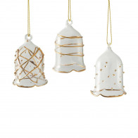 Villeroy & Boch Winter Collage Accessoires Szklana kopuła złota zestaw 3-częściowy