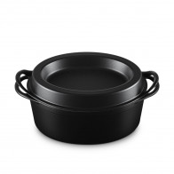 Le Creuset Bräter Doufeu Patelnia Doufeu owalna 32 cm czarna