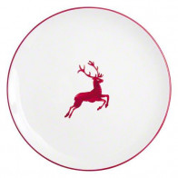 Gmundner Keramik Rubinroter Hirsch Talerz do podawania Cup d: 32 cm / h: 2,2 cm