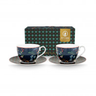 Pip Studio Berry Blues Cappuccinotasse Set 4-tlg. im GK 0,30 L