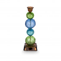 Pip Studio Love Birds Dark Green Kerzenständer Glas Perlen Blau/Grün 30 cm