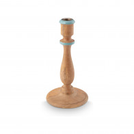 [NEW] Kerzenständer Holz Natürlich-Blau