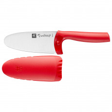 Zwilling Twinny Dziecięcy nóż kuchenny czerwony z osłoną na palce 10 cm