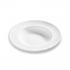 Gmundner Keramik Weißgeflammt Talerz do makaronów Gourmet d: 29 cm / h: 4,5 cm