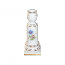 Meissen Neuer Ausschnitt - Blume 3 mitte bunt mit Goldrand Świecznik 16 cm