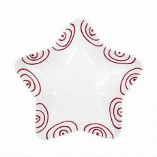 Gmundner Keramik Rotgeflammt Miska gwiazda Stella d: 14 cm / h: 3,9 cm