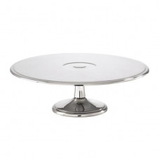 Sambonet Elite - Edelstahl 18/10 Taca do ciasta na stopce h: 9,5 cm / d: 28 cm