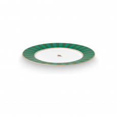 Pip Studio Love Birds Emerald-Green Frühstücksteller streifen 21 cm