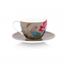 Pip Studio Blooming Tales Khaki Teetasse 2-tlg. 0,30 L
