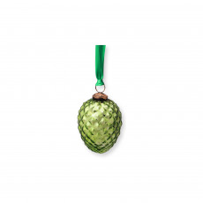 Pip Studio Love Birds Dark Green Weihnachtskugel Glas Tannenzapfen Hellgrün 10 cm