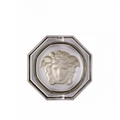 Rosenthal meets Versace Medusa Lumiere Haze Cinzeiro vidro cinza d: 13 cm