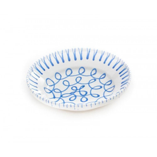 Gmundner Keramik Blaugeflammt Tigela de arroz sem alça d: 32 cm / h: 7,4 cm