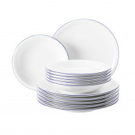 Seltmann Weiden Compact Blaurand Conjunto de mesa de 12 peças.