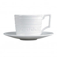 Wedgwood Intaglio Chávena de café / chávena de chá 0,22 L com pires 2 peças.