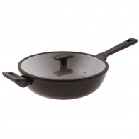 Sambonet Titan Pro Aluminium Wok com tampa antiaderente d: 30 cm / h: 9,2 cm / 5 L