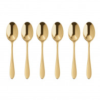 Sambonet Velvet Edelstahl PVD / Gold Conjunto de 6 colheres de café
