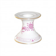 Meissen Neuer Ausschnitt - Indische Malerei 2 mit Kante purpur Goldpunkte mit Goldrand Candelabro 7 cm