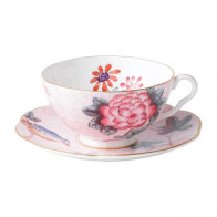 Wedgwood Harlequin Collection Cuckoo Chávena Rosa 0,18 L conjunto de 2 peças (Prato superior e inferior)