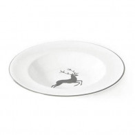 Gmundner Keramik Grauer Hirsch Prato de sopa Gourmet d: 24 cm / h: 4 cm