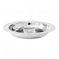 Sambonet Elite - Edelstahl 18/10 Placa de ostras com inserção de cristal 31 cm