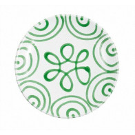 Gmundner Keramik Grüngeflammt Prato de sobremesa / Prato de pequeno-almoço Cup d: 20 cm / h: 2,6 cm