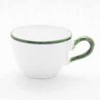 Gmundner Keramik Grüner Rand Chávena de café lisa 0,19 L / h: 6,6 cm
