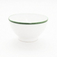 Gmundner Keramik Grüner Rand Tigela grande de muesli d: 14 cm / h: 7,8 cm / 0,4 L