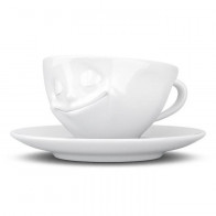 Fiftyeight Products TV Tassen Caneca de café com alça branca feliz 0,20 L