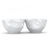 Fiftyeight Products TV Tassen Conjunto de canecas e tigelas de TV 2 peças - sorridente & beijando 0,20 L