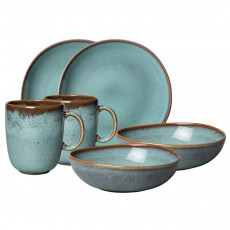 like. by Villeroy & Boch Lave glacé Conjunto de pequeno-almoço 6 peças