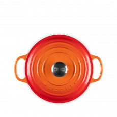 Le Creuset Bräter Signature rund Assadeira redonda vermelha 24 cm / 4,2 L