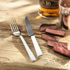 Robbe & Berking Riva - 150 g versilbert Steakmesser Frozen Black 223 mm