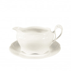 Seltmann Weiden Rubin Cream Sauciere mit Unterteil 0,45 L
