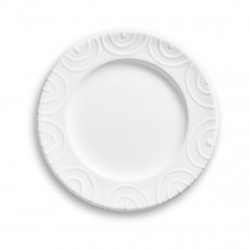 Gmundner Keramik Weißgeflammt Prato de sobremesa / prato de pequeno-almoço Gourmet d: 18 cm / h: 1,8 cm