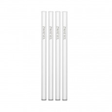 Schott Zwiesel Glastrinkhalme Conjunto de palhinhas de vidro 4 peças com escova de limpeza l: 15 cm / d: 9 mm