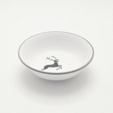 Gmundner Keramik Grauer Hirsch Tigela pequena de muesli d: 14 cm / h: 4,5 cm / 0,27 L