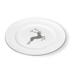 Gmundner Keramik Grauer Hirsch Prato de sobremesa / prato de pequeno-almoço Gourmet d: 22 cm / h: 2,2 cm