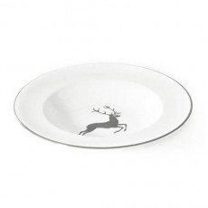 Gmundner Keramik Grauer Hirsch Prato de sopa Gourmet d: 24 cm / h: 4 cm