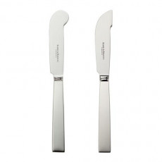 Robbe & Berking Riva 925 Faca de manteiga e queijo com lâmina de aço 925 prata esterlina