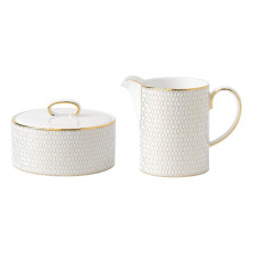 Wedgwood Arris Açucareiro e jarro 2 peças.