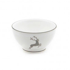 Gmundner Keramik Grauer Hirsch Tigela grande de muesli d: 14 cm / h: 7,8 cm / 0,4