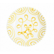 Gmundner Keramik Gelbgeflammt Prato de sopa Cup d: 20 cm / h: 4,4 cm