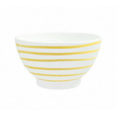Gmundner Keramik Gelbgeflammt Tigela grande de muesli d: 14 cm / h: 7,8 cm / 0,4 L